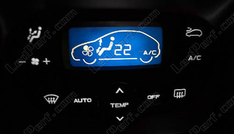 LED klimaanlæg auto hvid Peugeot 206 og 307