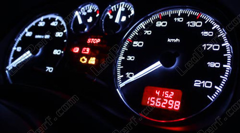 LED speedometer hvid og rød Peugeot 307