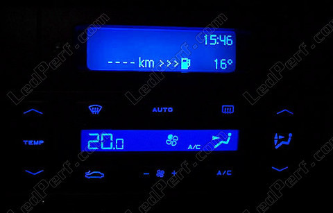 LED belysning konsol central blå Peugeot 406