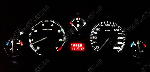 LED speedometer hvid og rød Peugeot 406