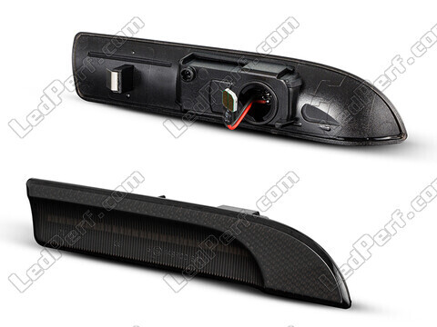 Sidevisning af de dynamiske LED sideblink til Porsche Panamera - Røget sort version