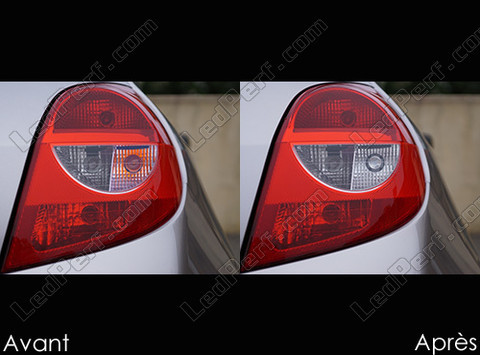 LED bageste blinklys Renault Clio 3 før og efter