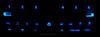 LED bilradio Cabasse blå Clio 3