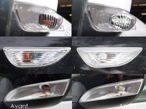 LED sideblinklys Renault Express Van før og efter