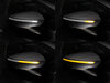 Forskellige trin i lyssekvensen for dynamiske blinklys fra Osram LEDriving® til sidespejle på Seat Ibiza V