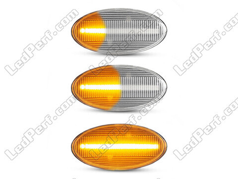 Belysning af de sekventielle transparente LED blinklys til Subaru Impreza GD/GG