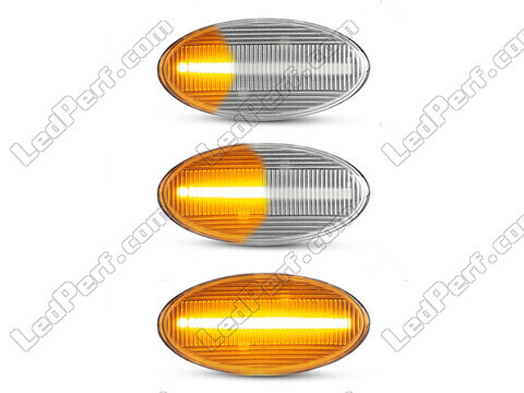Belysning af de sekventielle transparente LED blinklys til Subaru Impreza GE/GH/GR