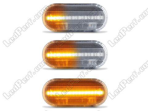 Belysning af de sekventielle transparente LED blinklys til Volkswagen Golf 3