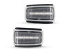Frontvisning af sekventielle LED blinklys til Volvo S40 - Transparent farve