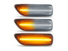 Belysning af de sekventielle transparente LED blinklys til Volvo S80
