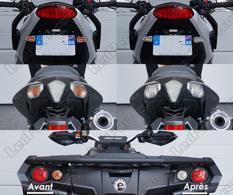 bageste blinklys Aprilia Rally 50 Air-LED før og efter