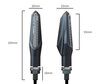 Ensemble des dimensions des dynamiske LED-blinklys avec Kørelys pour Harley-Davidson Breakout 1690