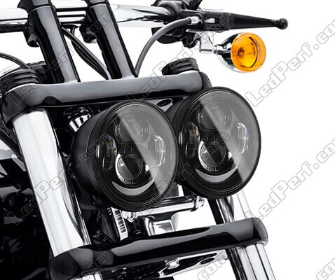 LED-forlygter til Harley-Davidson Fat Bob 1584 - Godkendte runde motorcykeloptikker