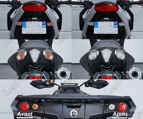 bageste blinklys Honda CMX 500 Rebel-LED før og efter