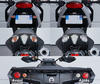 bageste blinklys Honda NTV 650 Deauville-LED før og efter