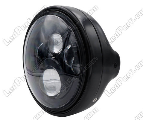 Eksempel på sort LED-forlygte og optik til Moto-Guzzi Breva 1100 / 1200