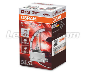 D1S Xenon-pære Osram Xenarc Night Breaker Laser +200% - 66140XNL i sin Emballage