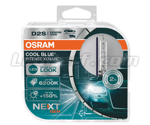 Par af pærer Xenon D2S Osram Xenarc Cool Blue Intense NEXT GEN 6200K i sin Emballage - 66240CBN-HCB
