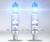 hvid Lys fra pærer med Xenon effect H1 Osram Cool Blue Boost 5000K - 62150CBB-HCB
