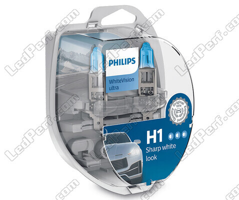 Pakke med 2 H1-pærer Philips WhiteVision ULTRA + parkeringslys 12258WVUSM