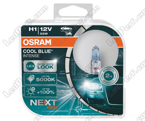 Par med Osram H1 pærer Cool blue Intense Next Gen LED Effect 5000K