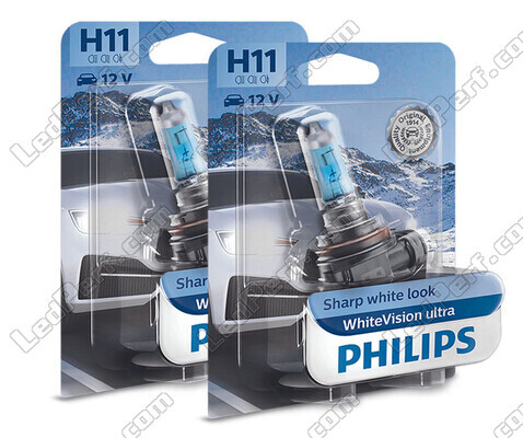 Pakke med 2 H11-pærer Philips WhiteVision ULTRA + parkeringslys 12362WVUB1