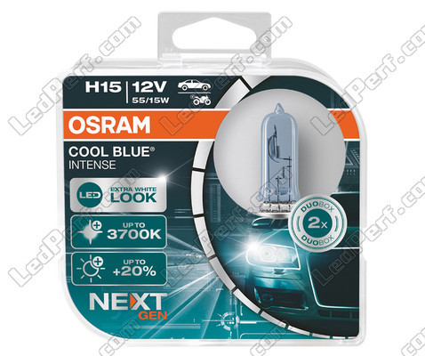 Par med Osram H15 pærer Cool blue Intense Next Gen LED Effect 3700K