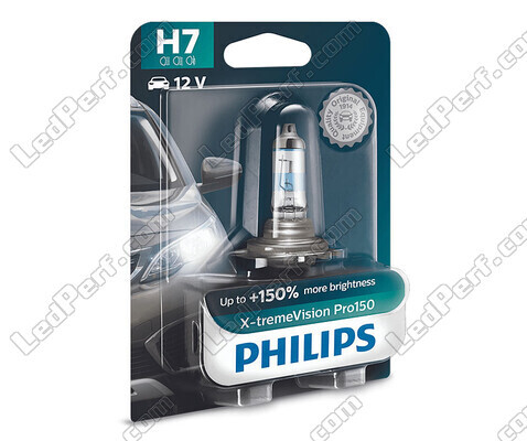 1x H7-pære Philips X-tremeVision PRO150 55W 12V - 12972XVPB1