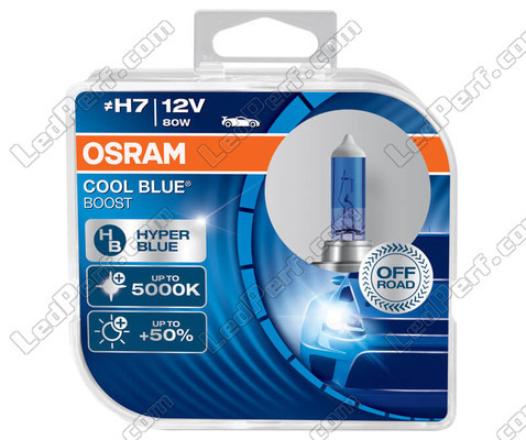 H7 Osram Cool Blue Boost-pærer 5000K xenon effect ref: 62210CBB-HCB i pakning med 2 pærer