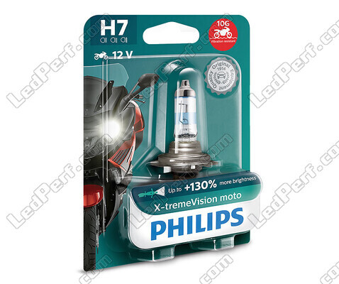 H7-pære  Philips X-tremeVision Motorcykel +130% 55W - 12972XV+BW