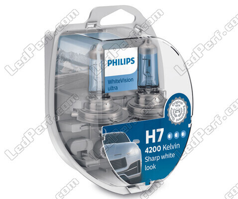 Pakke med 2 H7-pærer Philips WhiteVision ULTRA + parkeringslys 12972WVUSM