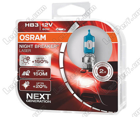 Pakke med 2 HB3-pærer Osram Night Breaker Laser +150% - 9005NL-HCB