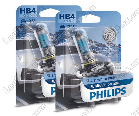Pakke med 2 HB4-pærer Philips WhiteVision ULTRA + parkeringslys 9006WVUB1