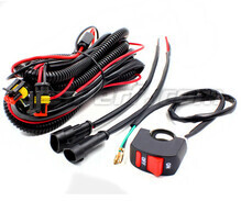Motorcykel Strøm ledningsnet og styrkontakter til ekstra LED-forlygter - 2 stik