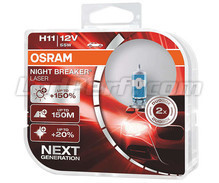 Pakke med 2 H11-pærer Osram Night Breaker Laser +150% - 64211NL-HCB
