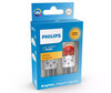 2x LED-pærer Philips P21W Ultinon PRO6000 - Orange - BA15S - 11498AU60X2