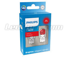 2x Philips W21W Ultinon PRO6000 LED-pærer - Rød - 11065RU60X2 - 7440