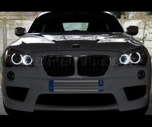 Pakke angel eyes H8 med LED (6000K ren hvid) til BMW X1 (E84) - MTEC V3.0