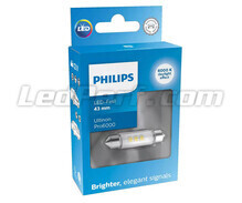 LED-pinolpære C10W 43mm Philips Ultinon Pro6000 varm hvid 4000K - 11866WU60X1 - 12V
