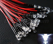 10 LEDs Kablet Hvide 12V