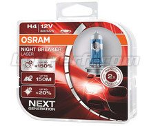Pakke med 2 H4-pærer Osram Night Breaker Laser +150% - 64193NL-HCB