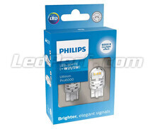 2x LED-pærer Philips W21/5W Ultinon PRO6000 - Hvid 6000K - T20 - 11066CU60X2