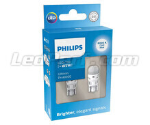 2x W5W LED-pærer Philips Ultinon PRO6000 - 12V - Hvid 8000K - 11961XU60X2