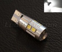 T10 Magnifier pære med 10 LEDs SG High Power + forstørrelsesglas hvide W5W Sokkel